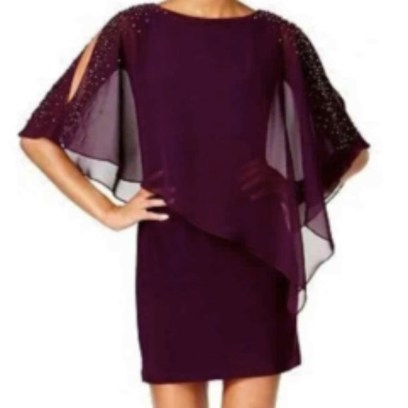 Xscape Dresses & Skirts - X by Xscape Burgundy Cocktail Dress Size 16